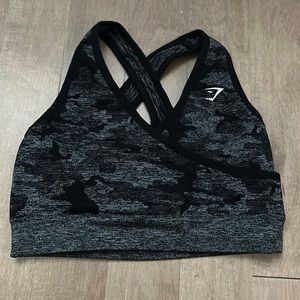 Gently Used Gym Shark Camo Seamless Sports Bra